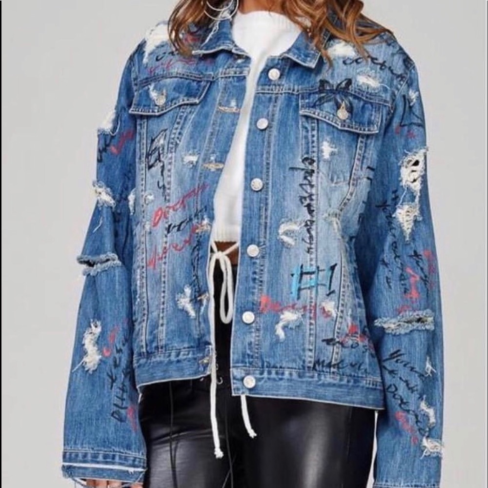 ‼️Painted Denim Jacket ‼️